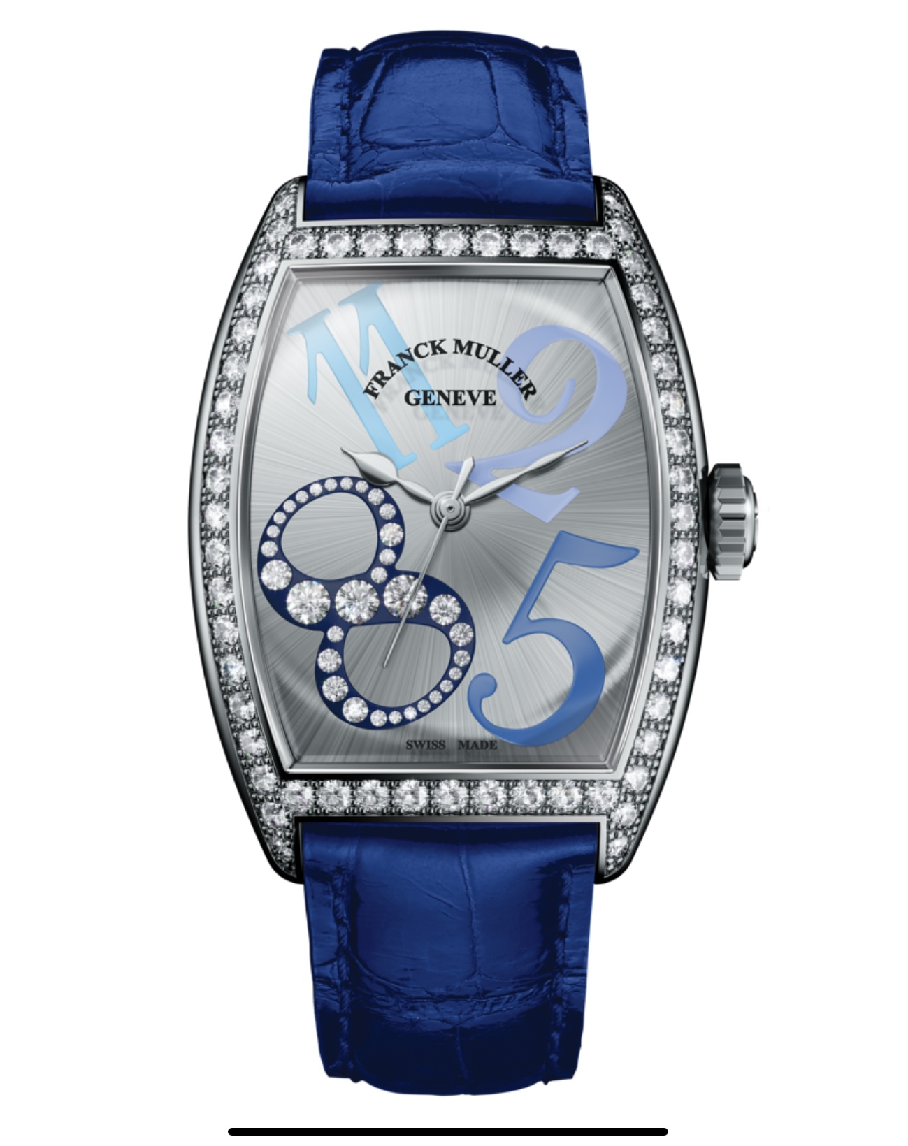 Cintrée Curvex "Lucky 8" blau - Franck Muller