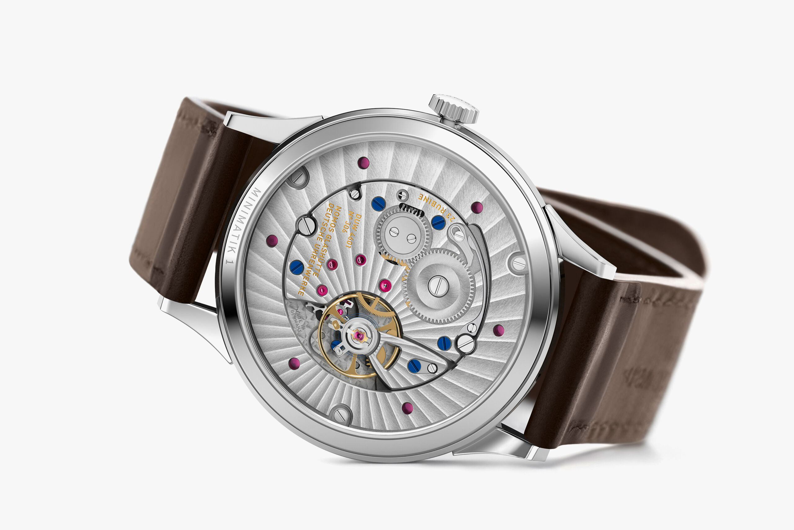 Minimatik Datum gold 39 - Nomos Glashütte Detailansicht