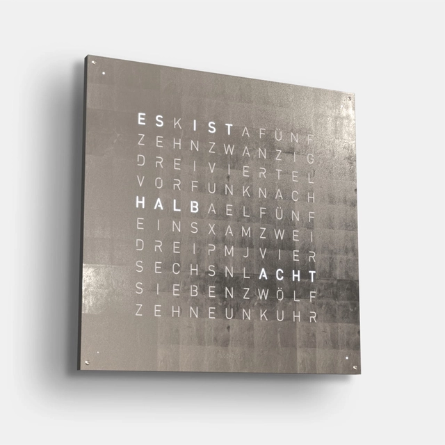 Qlocktwo Earth 90 Creator´s Edition Platinum - Qlocktwo